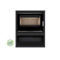 Insert Poêle A Bois Portimao Ecodesign Modèle Portimao-Sl-695-S-Box Porte Battante Avec Puissance 7.3Kw De La Marque Termofoc Oui Avec Ventilation , Foyer Acier Carbone Et Vermiculite