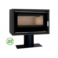 Insert Poêle A Bois Portimao Ecodesign Modèle Portimao-Sl-895-S-Base Porte Battante Avec Puissance 9Kw De La Marque Termofoc Oui Avec Ventilation , Foyer Acier Carbone Et Vermiculite